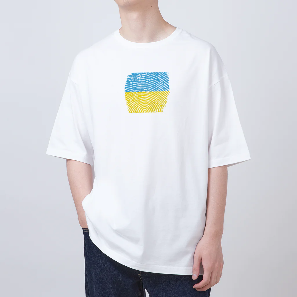 kurireのウクライナ国旗 Oversized T-Shirt