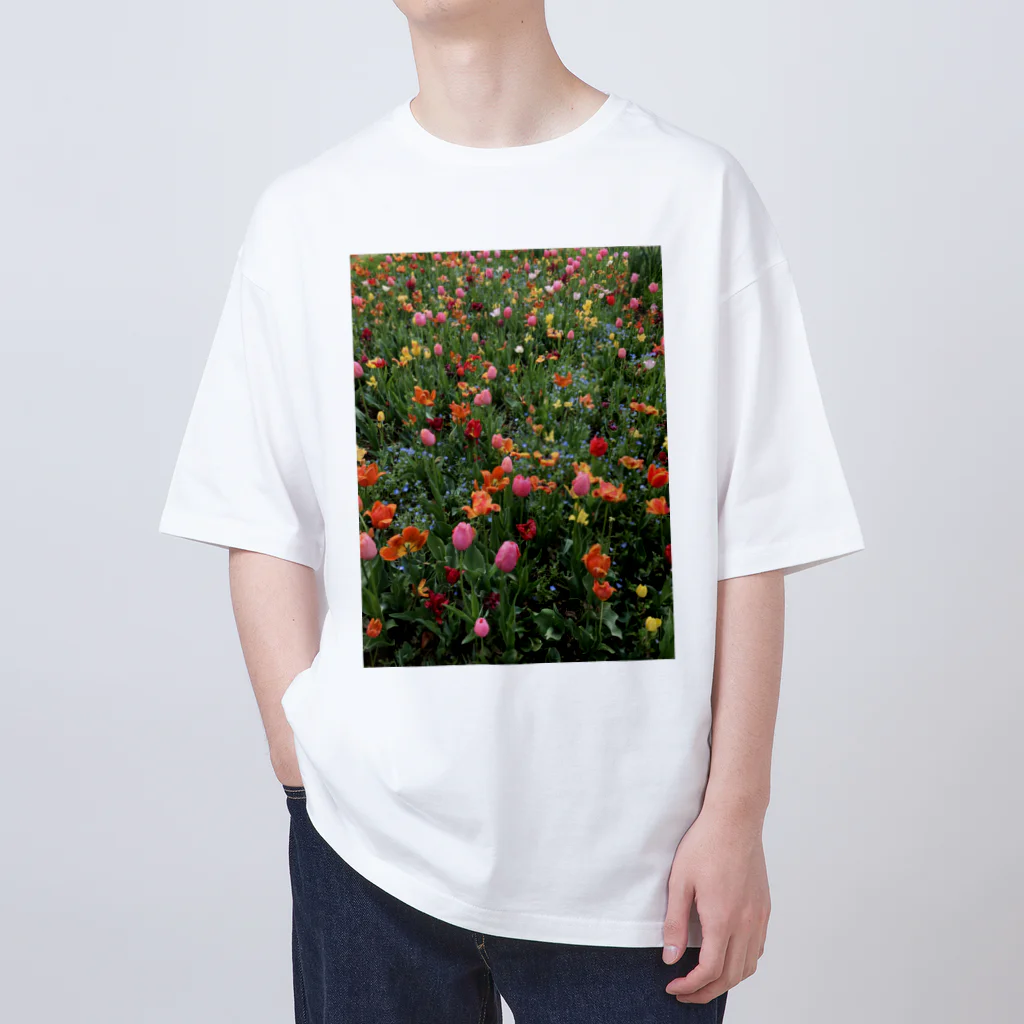 遺跡へ行きたいのtulip オーバーサイズTシャツ