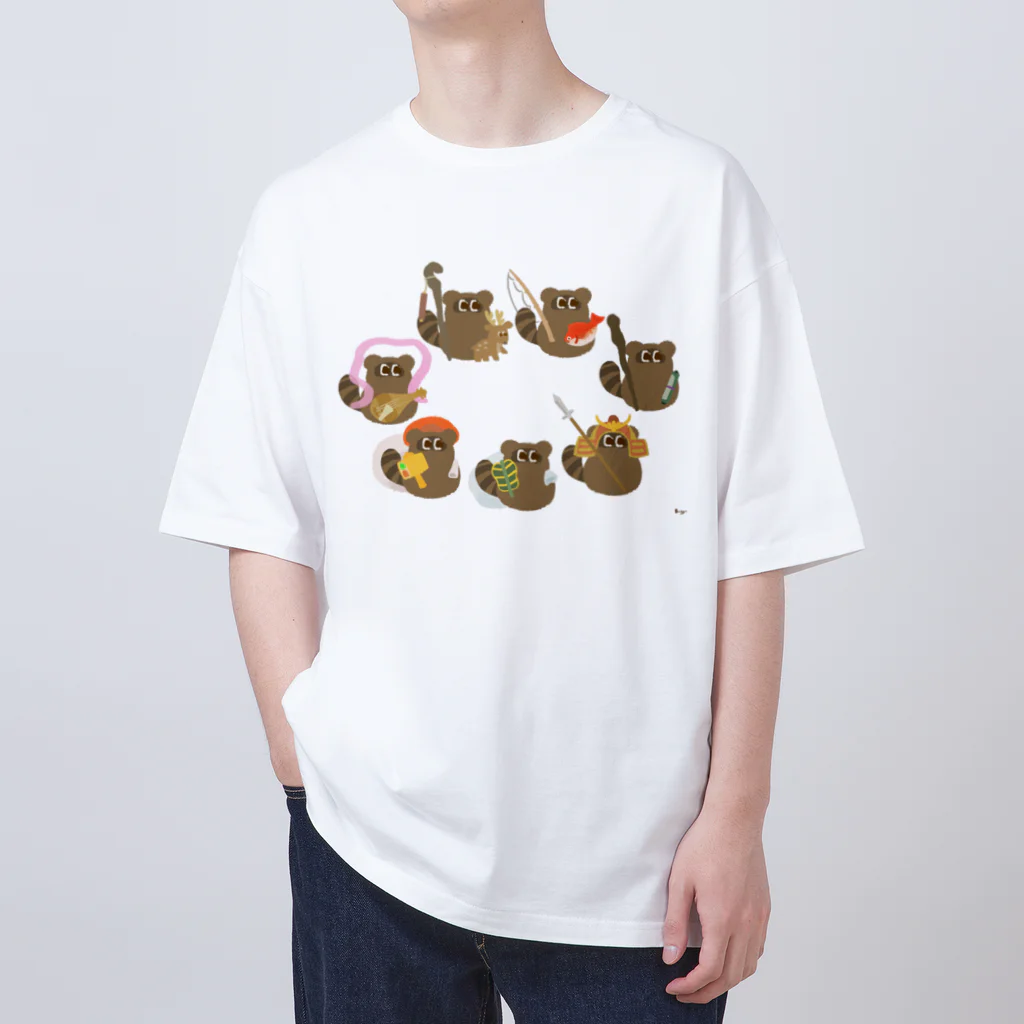 B.Bongoの七福狸 オーバーサイズTシャツ