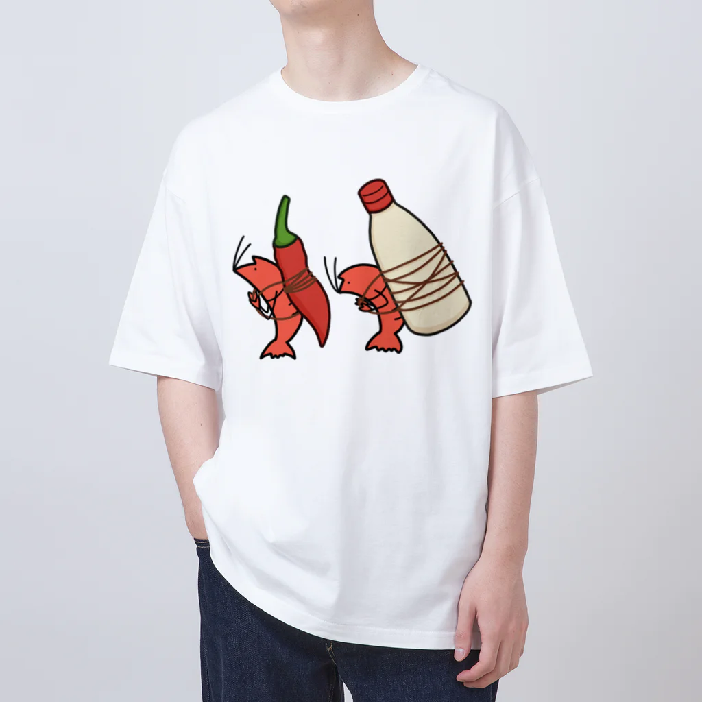 ユルぶつえんのふたごの　エビの　チリとマヨ Oversized T-Shirt