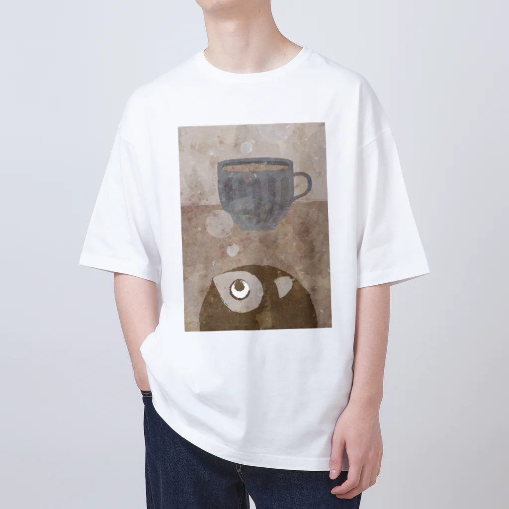 二子舎のカフェオレ オーバーサイズTシャツ