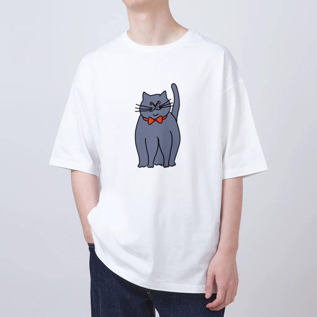 ブリティッシュショートヘアのハロルド公のハロルド公　おすわり　カラー Oversized T-Shirt