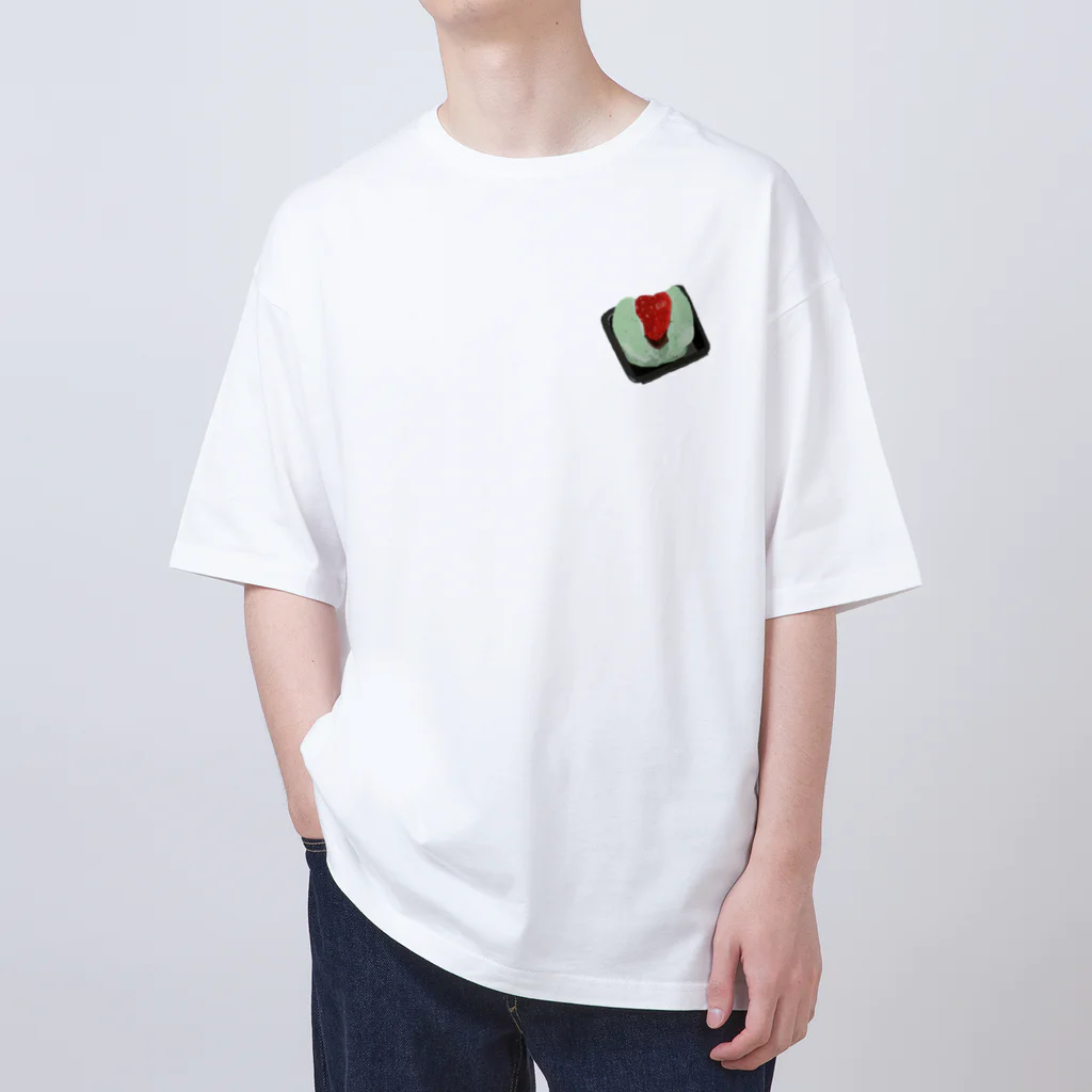 とりやまいろいろグッズの草餅いちご大福 Oversized T-Shirt