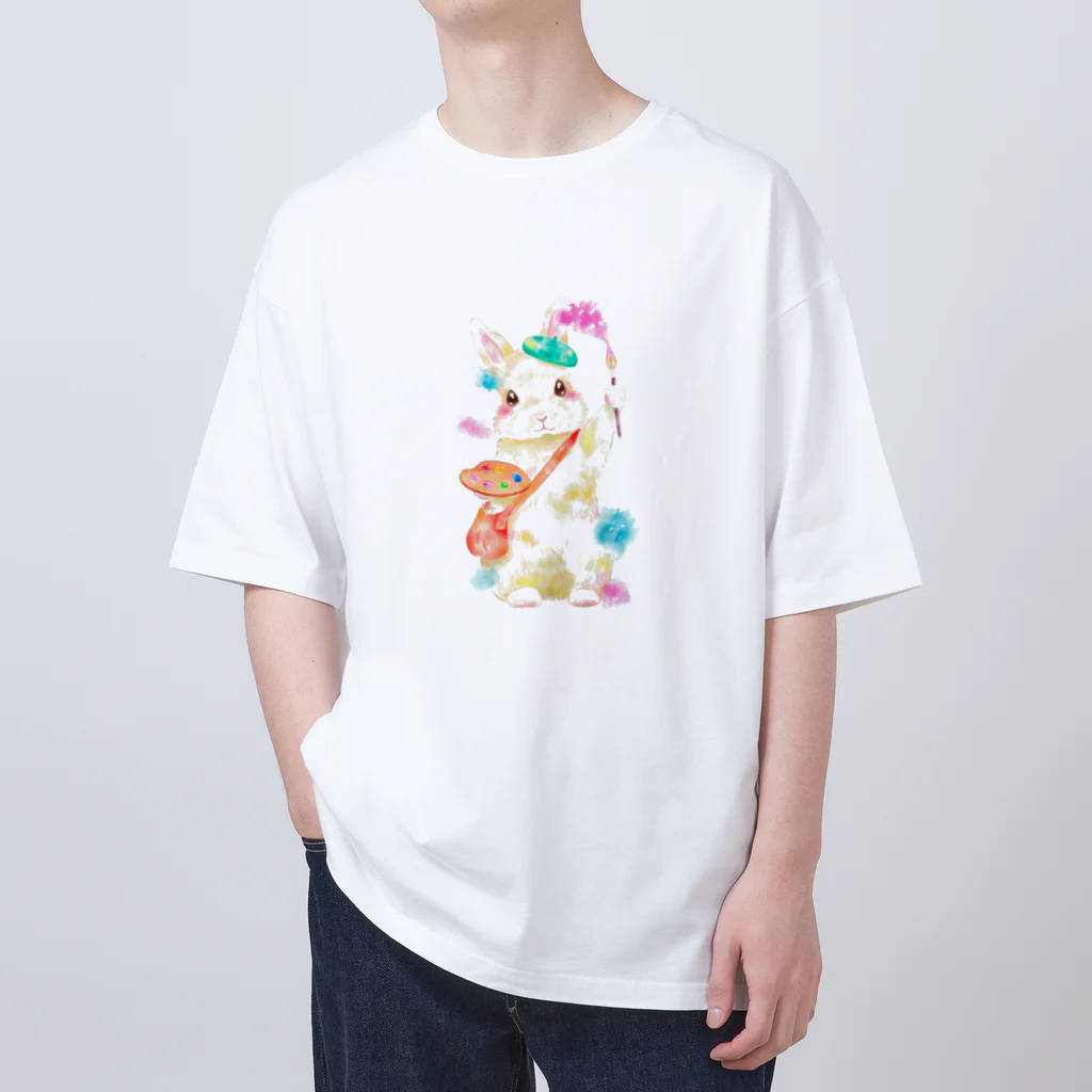 しず華＊(カラー･リボンボン)の絵描き屋のキキくん Oversized T-Shirt