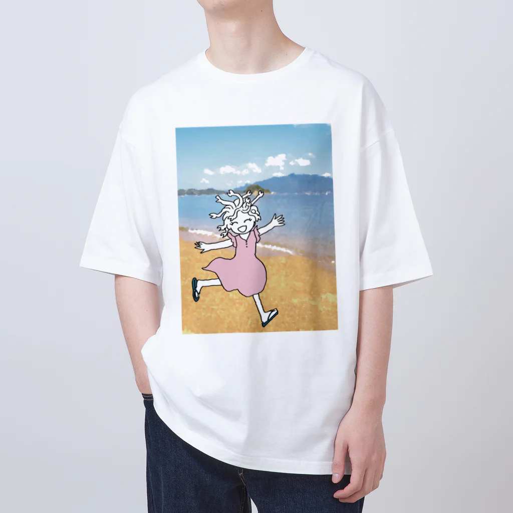 杜の魚の海とメデューサ オーバーサイズTシャツ