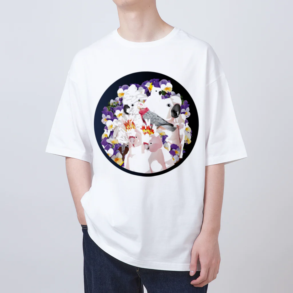 piyopiyobrandの白色オウム Oversized T-Shirt