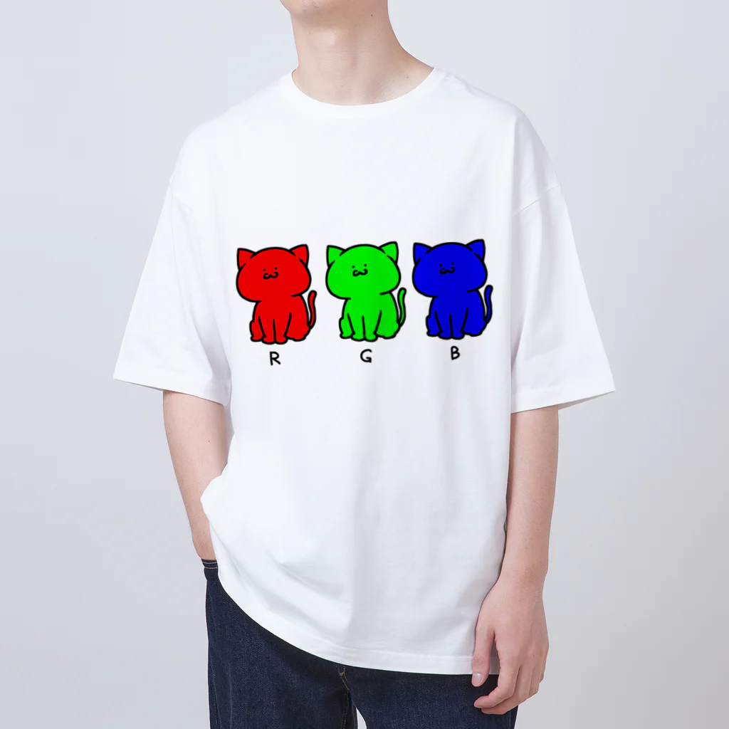 田園調布前のRGBねこ Oversized T-Shirt