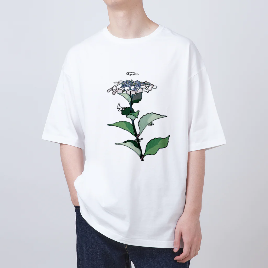 natoronの紫陽花とおさかな オーバーサイズTシャツ