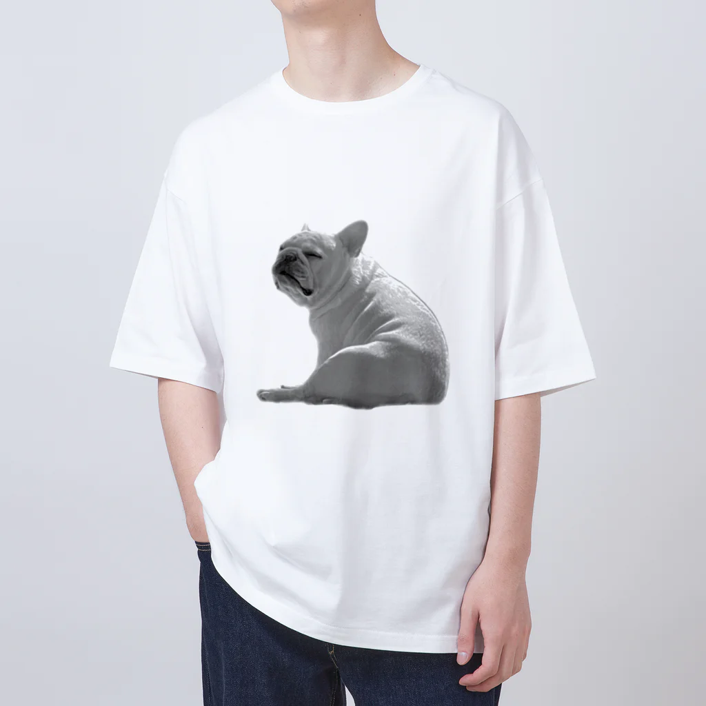 ロキの店の座り犬 オーバーサイズTシャツ