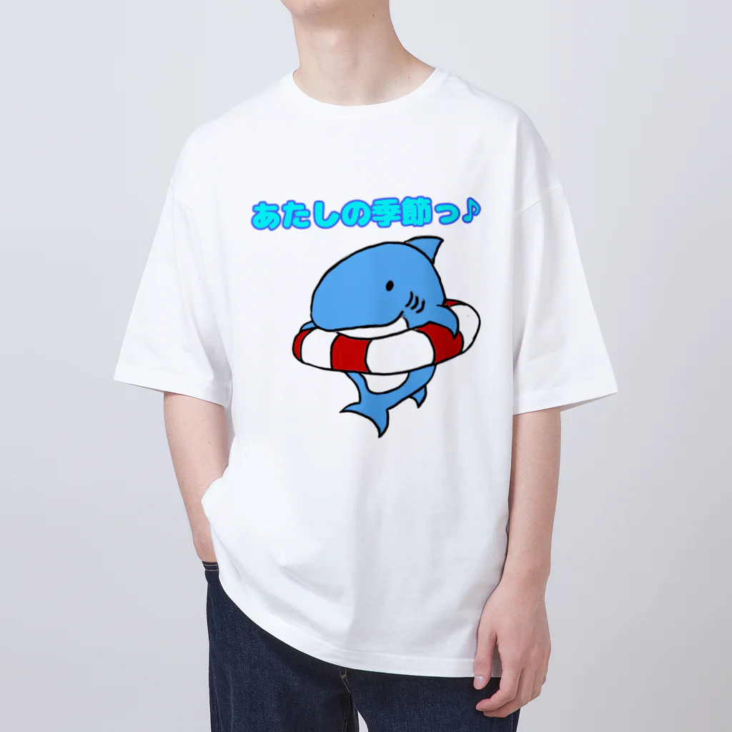 ちょーごーきん商店の夏サメ オーバーサイズTシャツ