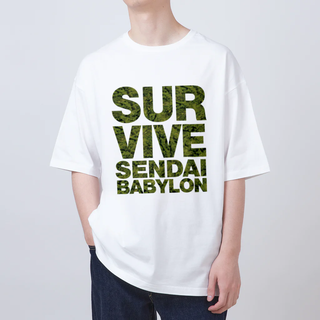 SURVIVESENDAIBABYLON@鈴木無花果のZUNDA-BUDS CAMO LOGO Oversized T-Shirt