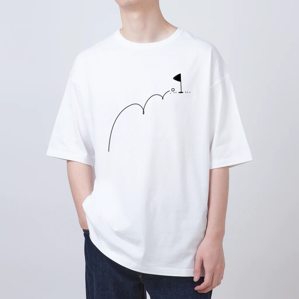 イラスト MONYAAT のホールインワン　ゴルフTシャツ Oversized T-Shirt