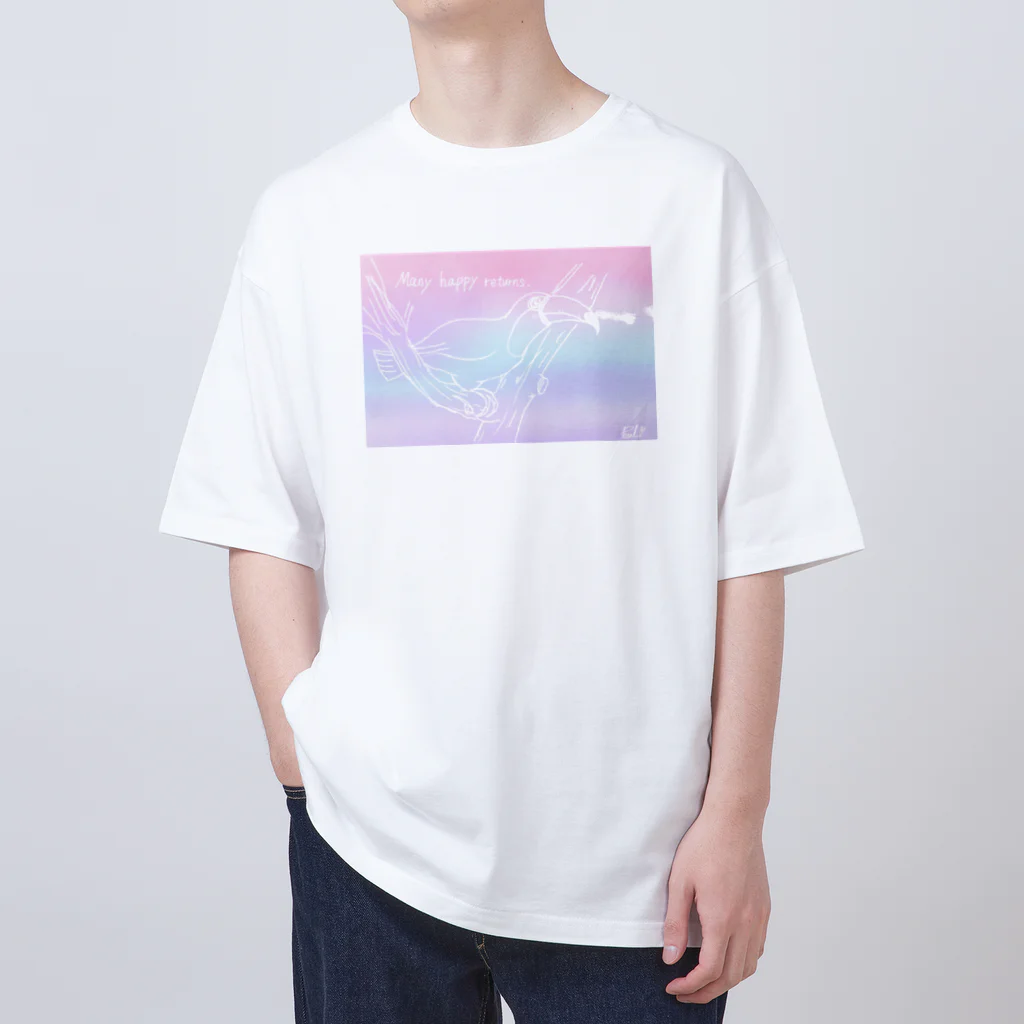 PEARLのオニオオハシ　マーブル オーバーサイズTシャツ