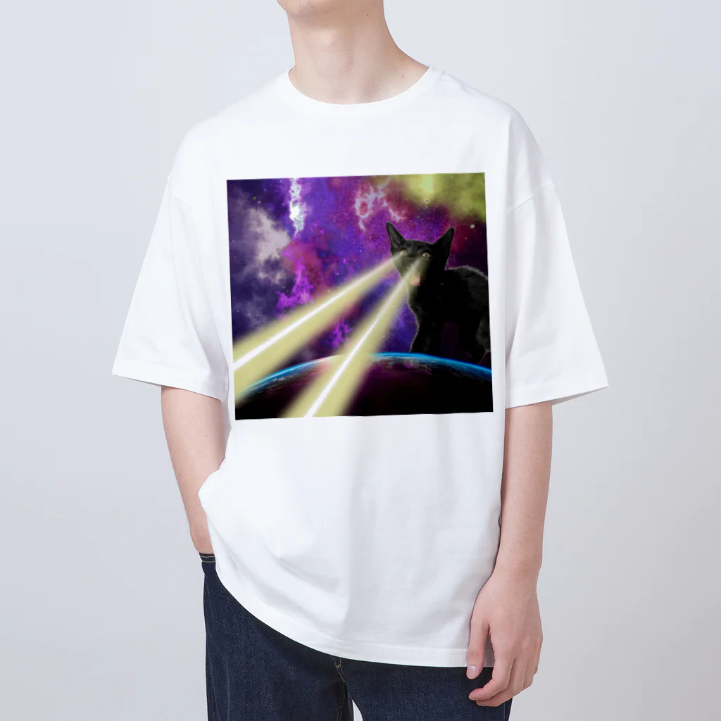 OnOsan家の宇宙猫 オーバーサイズTシャツ