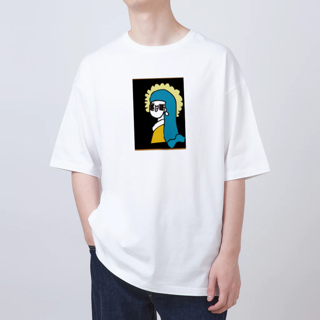 ハリリーナブティックの真珠の耳飾りのハリ子 Oversized T-Shirt