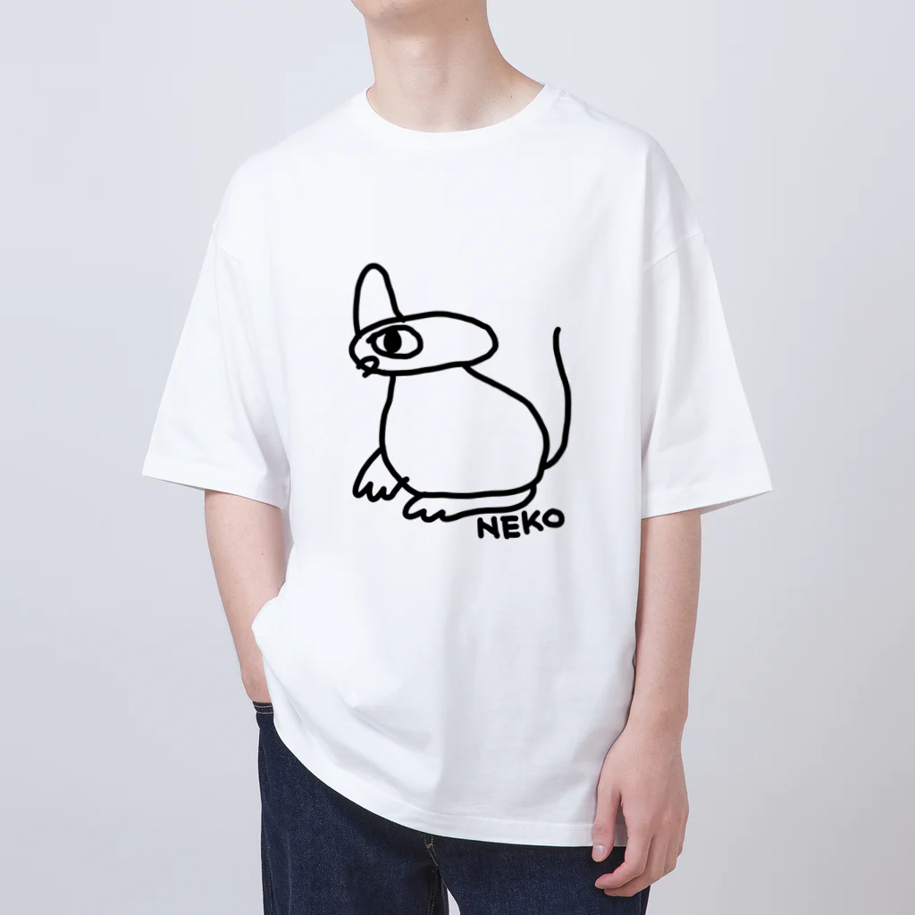 🍤のみくりやねこ(しろ) Oversized T-Shirt