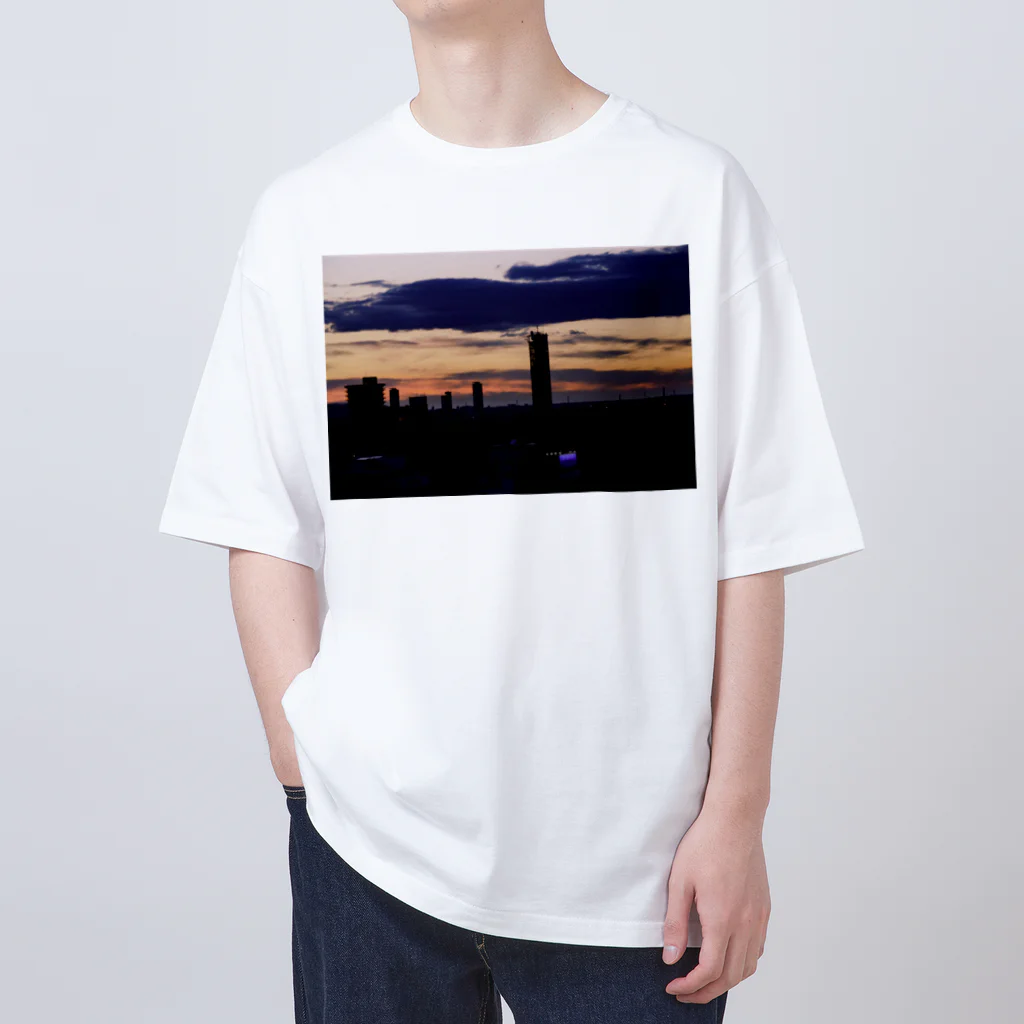 えびたろの札幌の夕日 オーバーサイズTシャツ