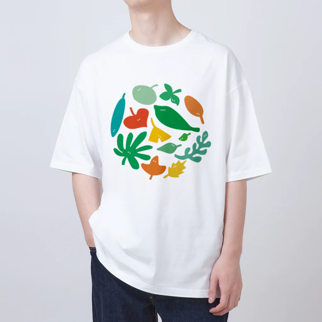 おばけ植物園の葉っぱのおばけたち オーバーサイズTシャツ