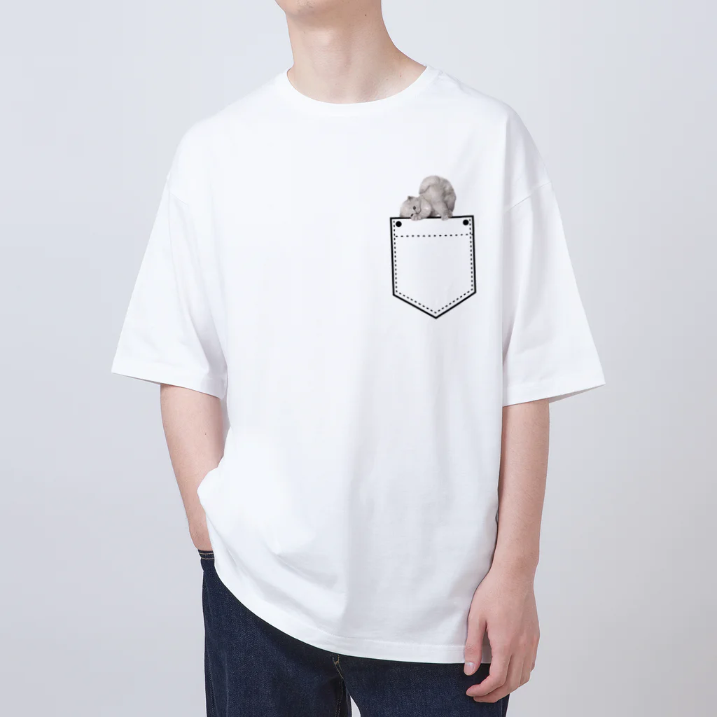 𝙈𝙊𝙈𝙊'𝙨 𝙎𝙝𝙤𝙥のぽけっと-CAT Oversized T-Shirt