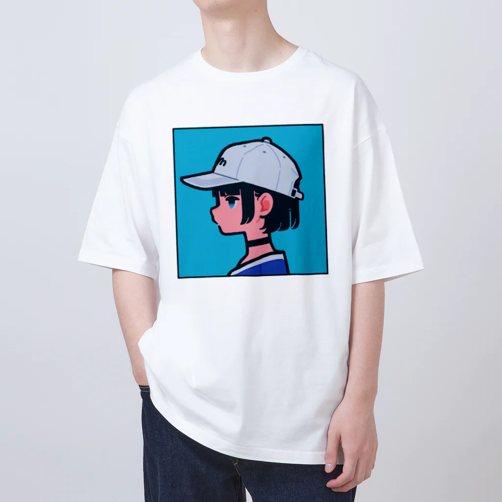 美好よしみのBlue オーバーサイズTシャツ