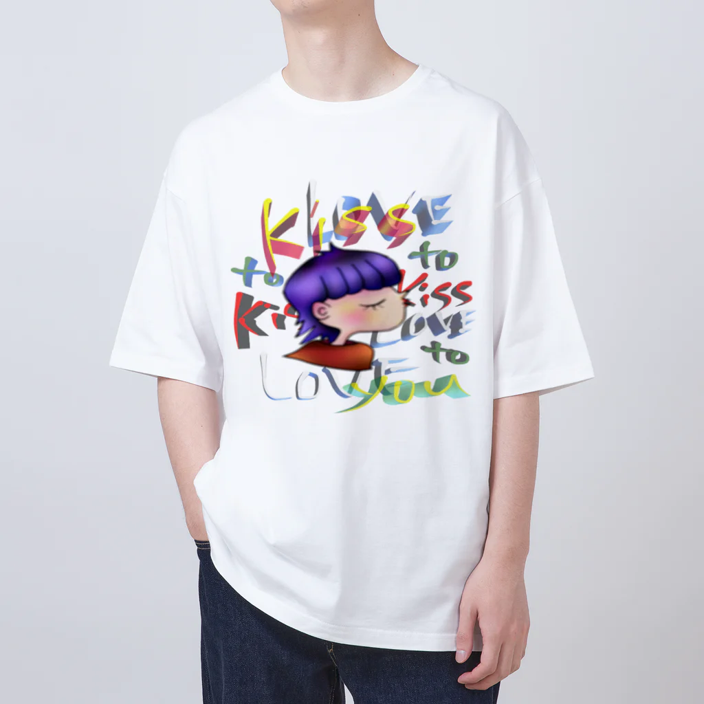 Divina AmoR-ART-のKiss you design  オーバーサイズTシャツ