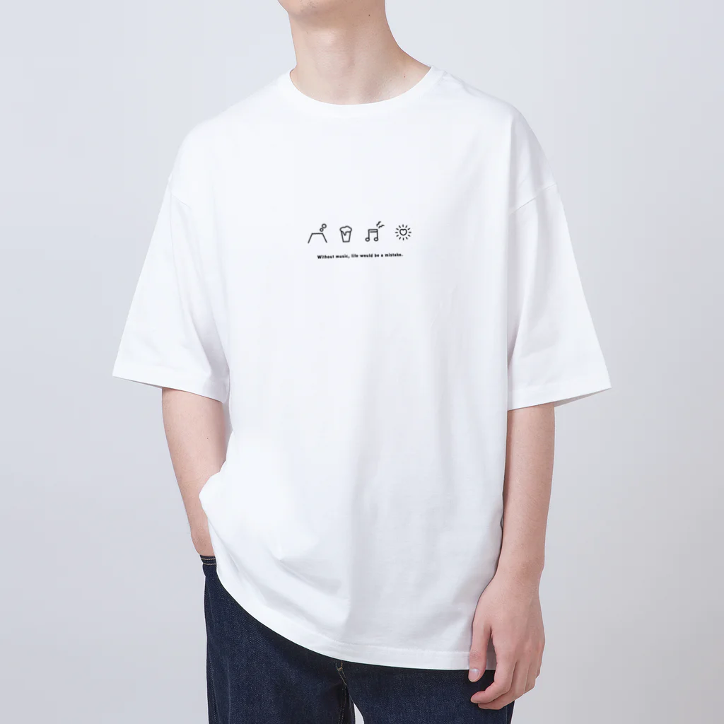 kaeritainaのWithout music, life would be a mistake. オーバーサイズTシャツ