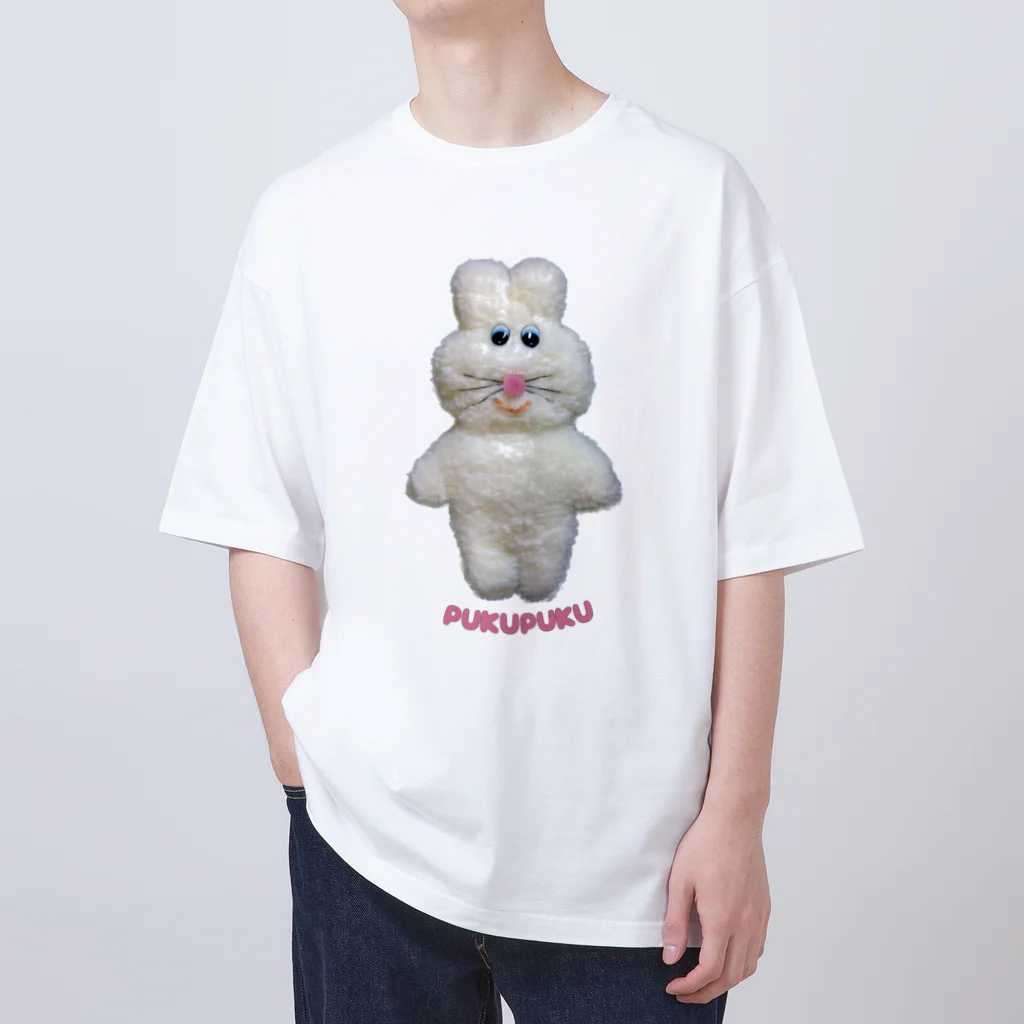 むにゅのおはなピンクのプクプク Oversized T-Shirt