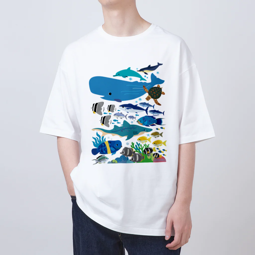 みなとまち層の小笠原の海洋生物(背景なし) Oversized T-Shirt