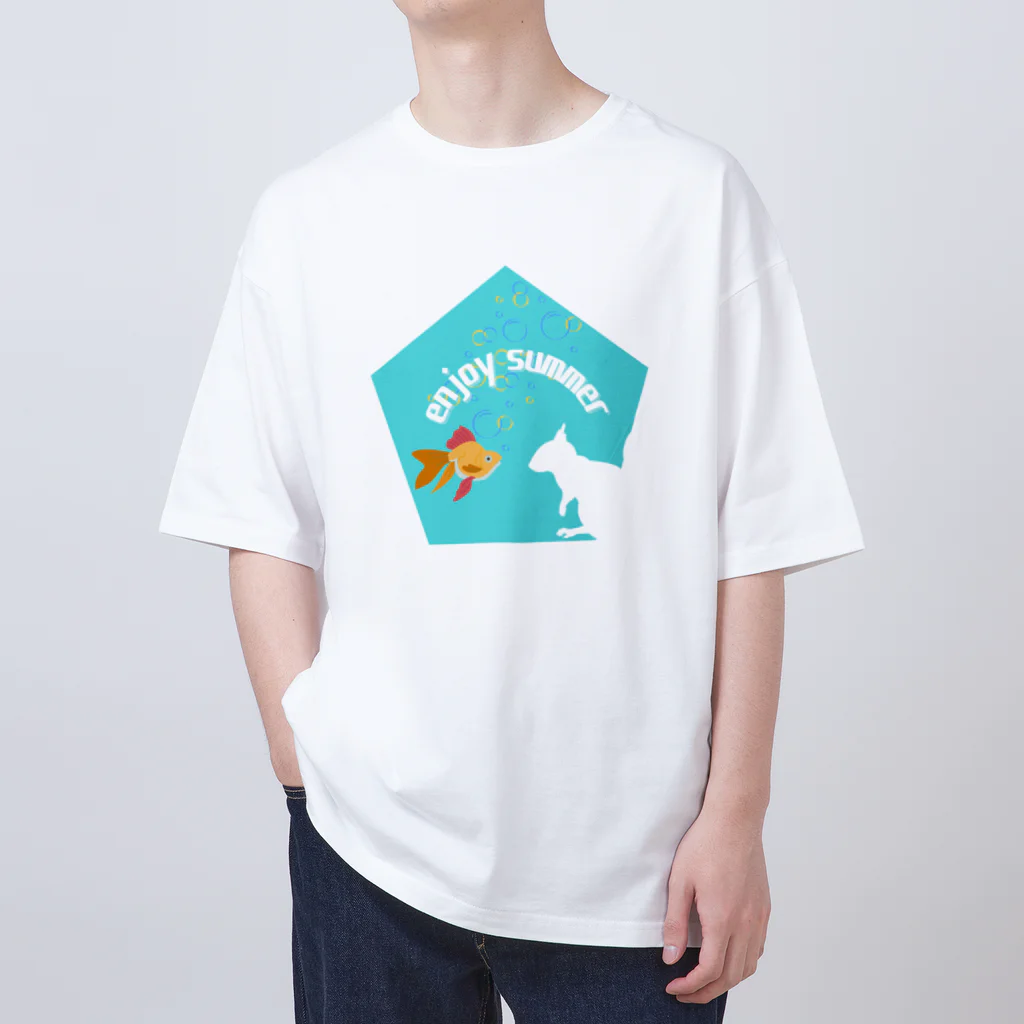 からふるなそらのりすと金魚がはじめまして！！(summer.ver) オーバーサイズTシャツ