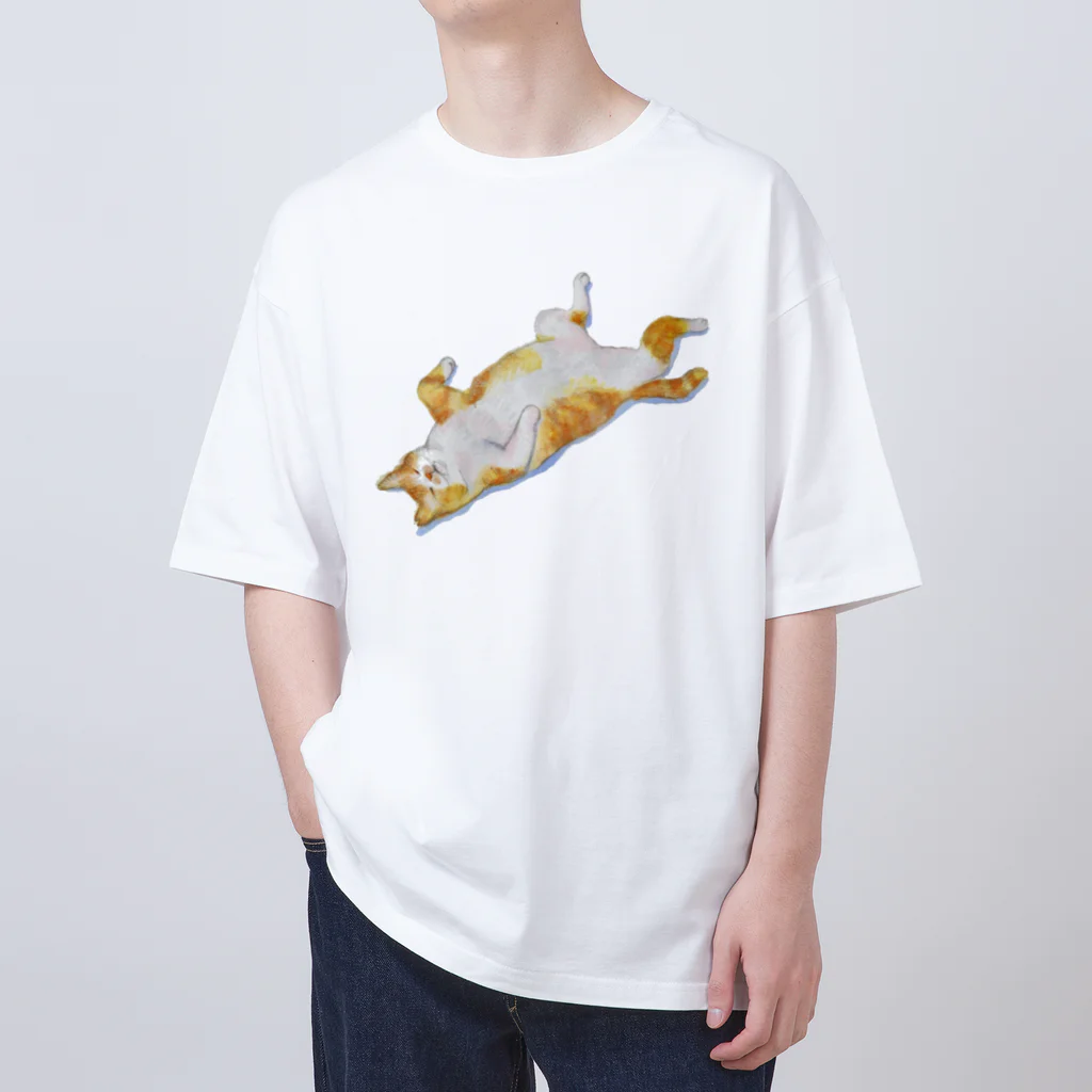 コンドリア水戸のスヤスヤちゃしろ猫ウェアー Oversized T-Shirt