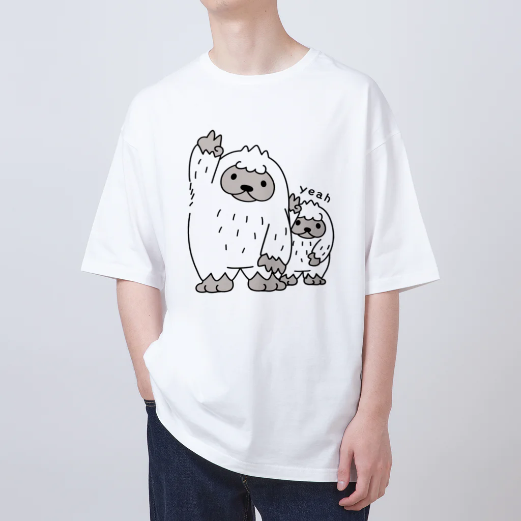 イラスト MONYAAT のイエティのイエ～イ　とうちゃんがちょっとじゃま オーバーサイズTシャツ