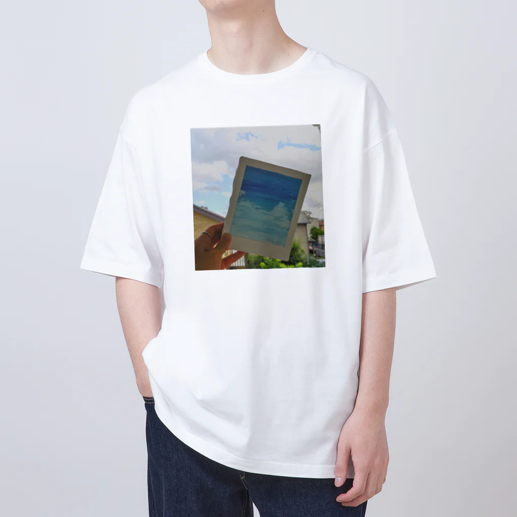 キャンバスアート_ショップの青空と蒼空と オーバーサイズTシャツ