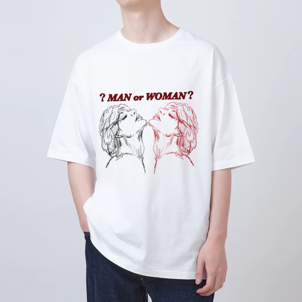 Shirako 商店の?MAN or WOMAN Over T-shirt Oversized T-Shirt