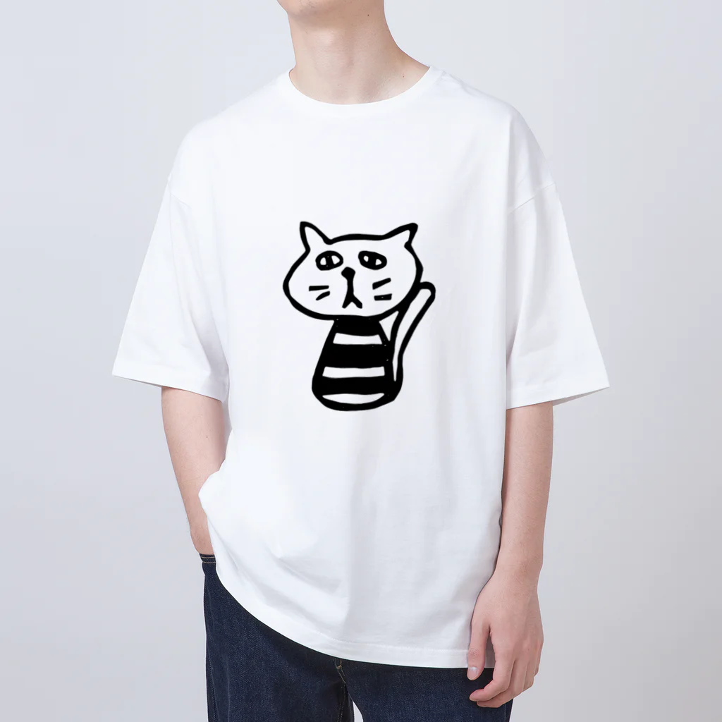 RiraRiraはんこのしましまシロー オーバーサイズTシャツ