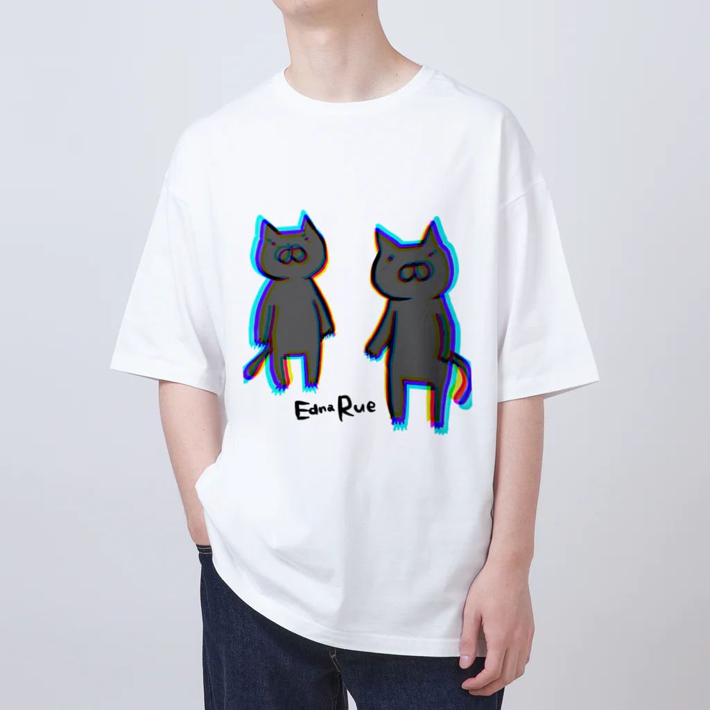 Edna_Rueのちょっとチカチカするえどねこ Oversized T-Shirt