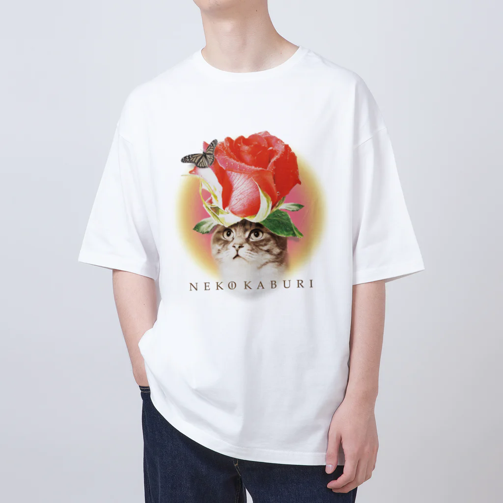 あっきー 🐈ねこ専門デザイナーのNEKOKABURI Oversized T-Shirt