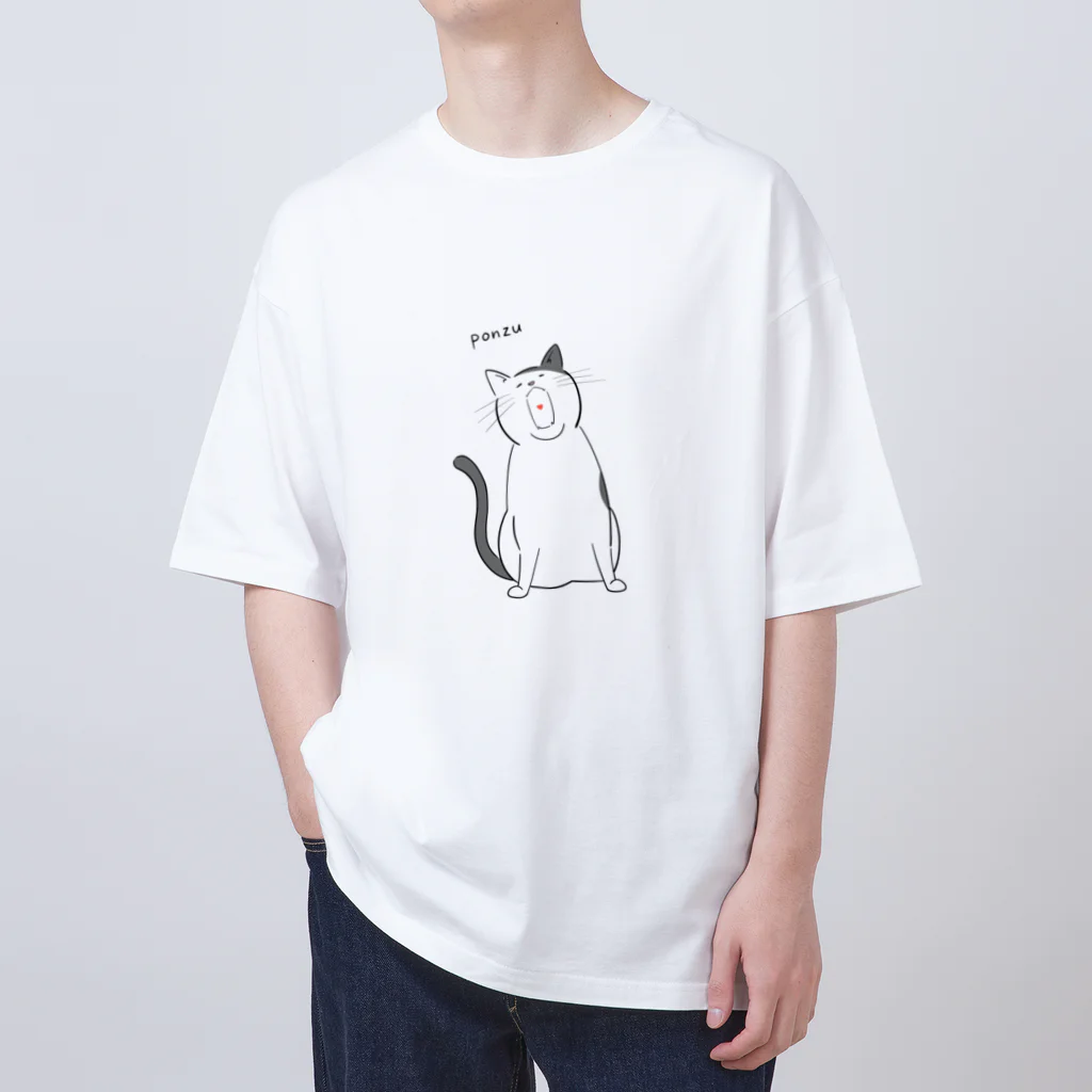 nuko。のたべにゃんこシリーズ　ぽんず オーバーサイズTシャツ