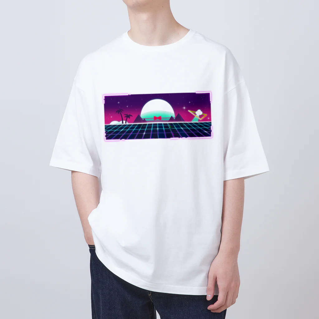 いちぼ君のお店のICHIBO-SynthWave Oversized T-Shirt