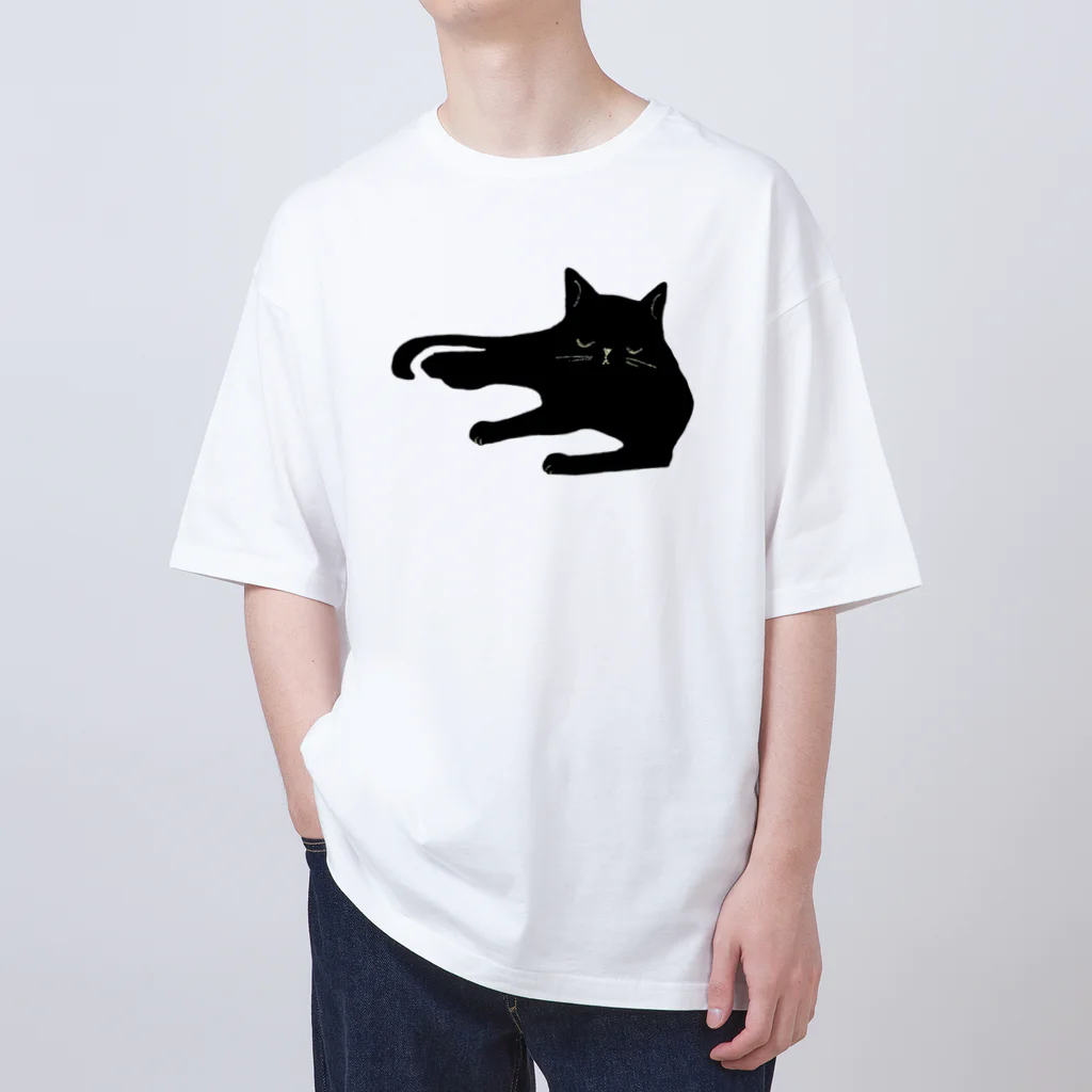 たろくろのうたたねくろねこ オーバーサイズTシャツ