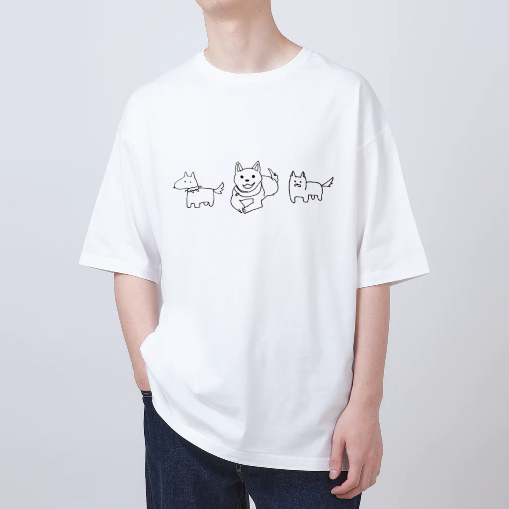 VODKAdemoのウニの犬 オーバーサイズTシャツ