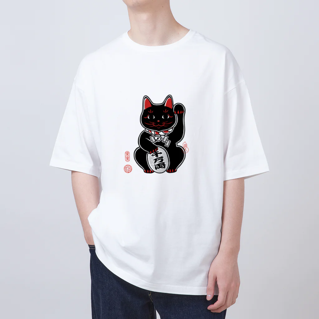 SUNSET STUDIOの縁起物　招き猫 オーバーサイズTシャツ