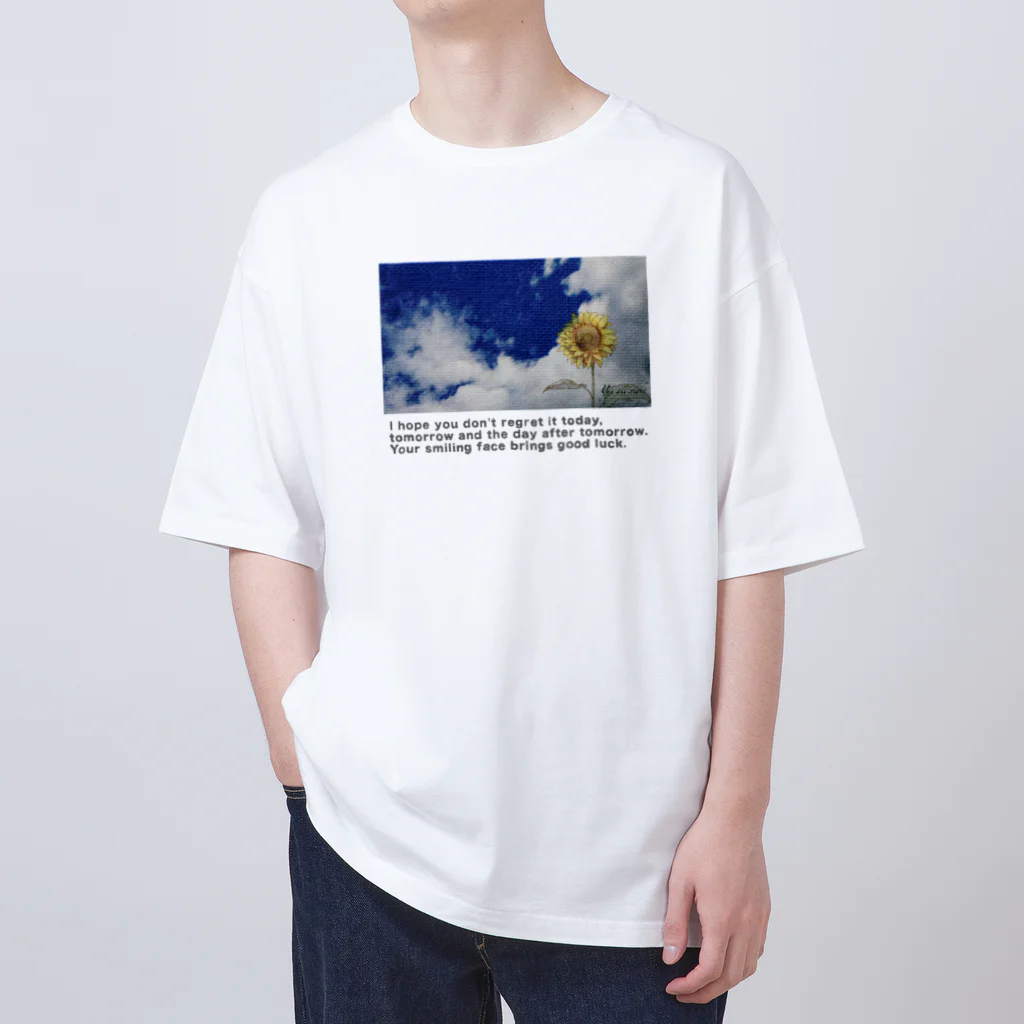 yuu all rightの〝空とひまわり〟向日葵 Oversized T-Shirt