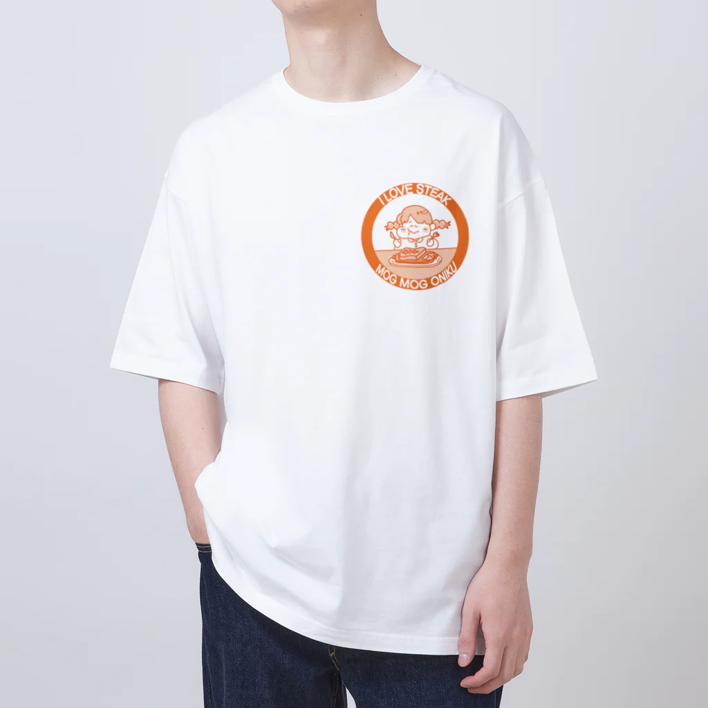 うらめし屋　の架空店舗シリーズ　ステーキMOGMOG Oversized T-Shirt