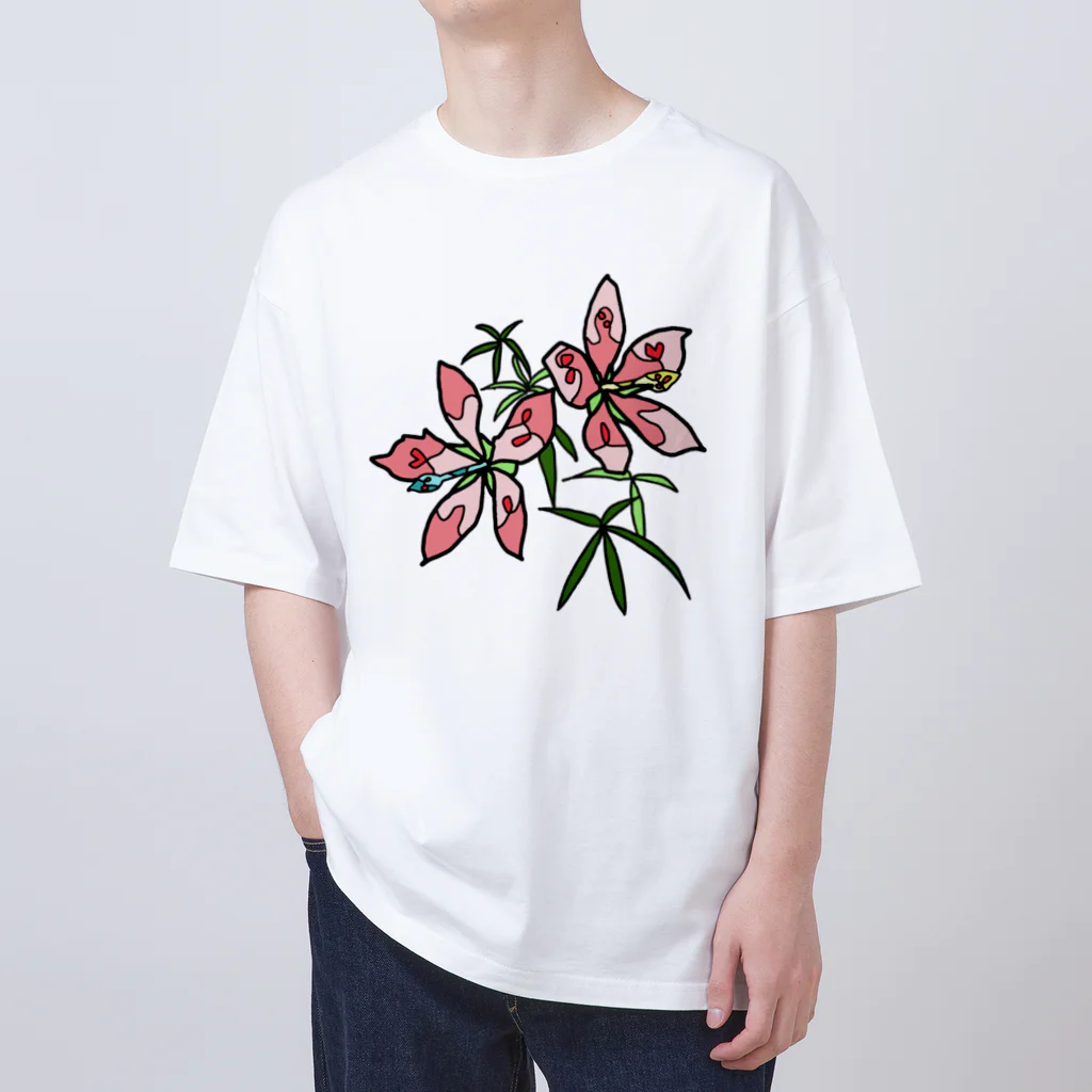 フルツの10/1 誕生花 「モミジアオイ」 Oversized T-Shirt