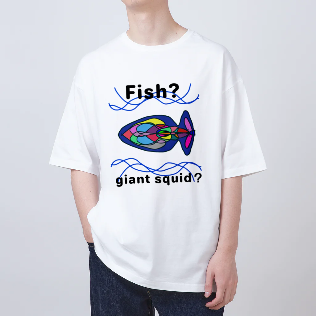 Future Starry Skyのfish?giant squid? オーバーサイズTシャツ