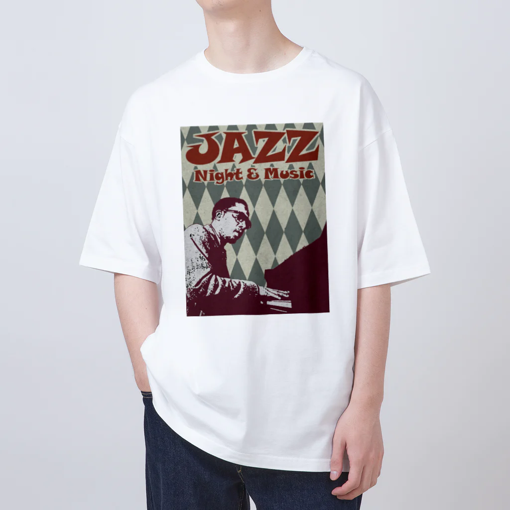 Hungry FreaksのJAZZ: Night & Music Oversized T-Shirt