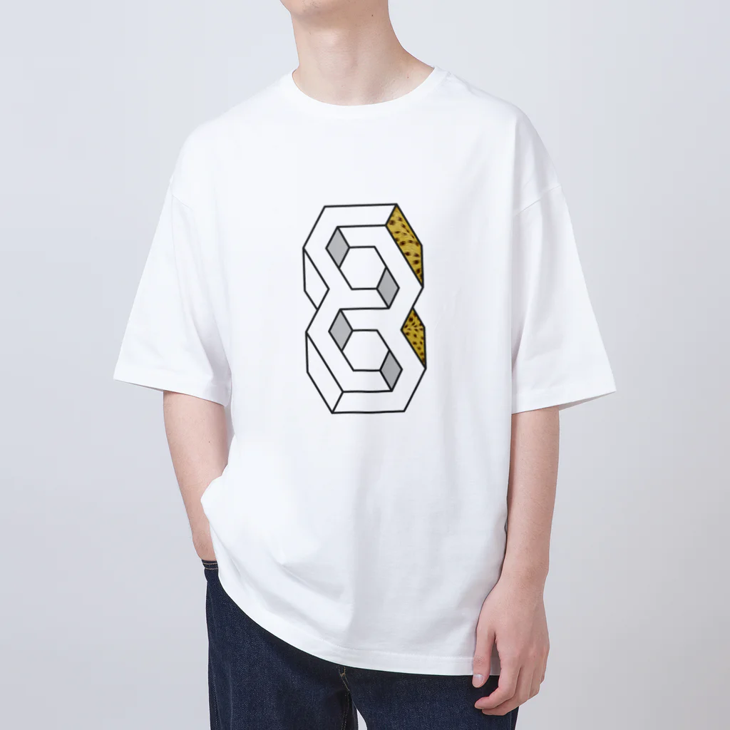 D-MALIBUの幾何学的錯視デザインにアニマル柄を添えて オーバーサイズTシャツ