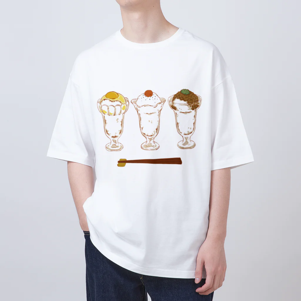 しらいのパフェグラスでお米が食べたい Oversized T-Shirt