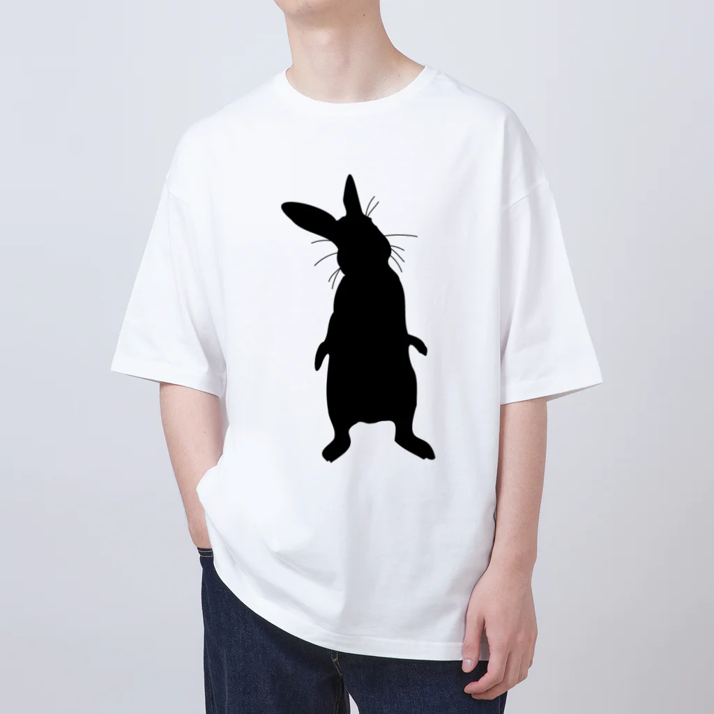 AngelRabbitsの立ち尽くすうさぎ オーバーサイズTシャツ