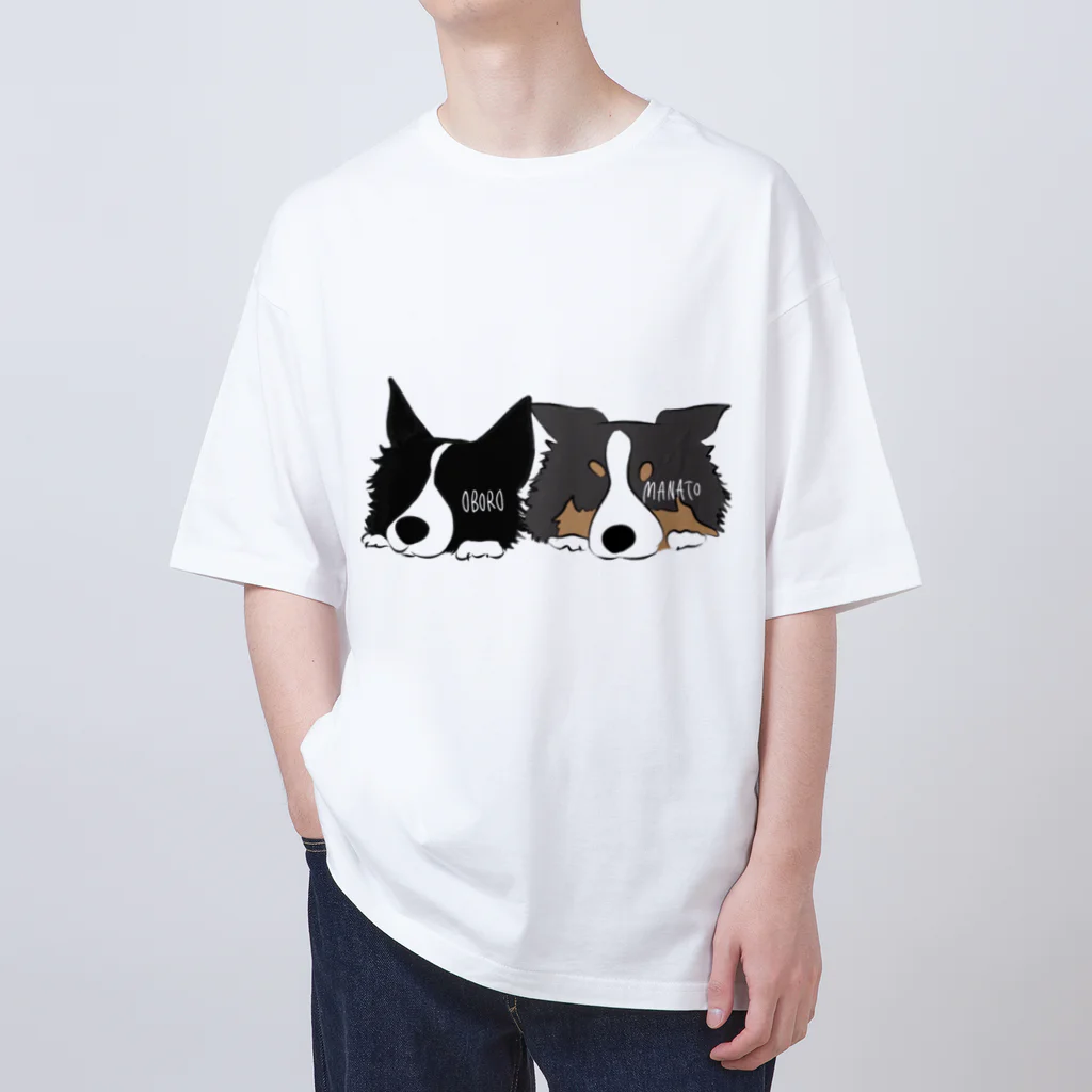 🌼🦊ボーダーコリーおぼまな屋🦝🍋の背景透過verボーダーコリーおぼまなグッツ Oversized T-Shirt